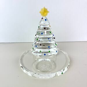 Partylite Sparkle Lite Crystal Christmas Tree Tea Light Holder